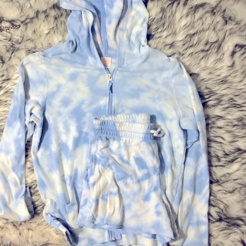 Tie dye hooded jacket